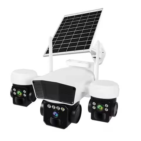 Triple-Lens 4G Solar Camera - 6MP HD 3-Screen View Outdoor Night Vision with Phone Remote eCommerce 
