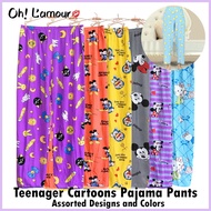 Oh Lamour #072 Teens Cartoon Printing Pajama Pants Milky Spandex Sleepwear for Women (1pc)