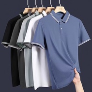 Comfy Plain Polo Shirt Men Causal Polo T Shirt Men Oversize Lapel Short Sleeve Polo T Shirt Breath Fabric Men Tops