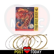 6pcs/ Set Alice A406 Series Acoustic Folk Guitar Strings Set Stainless Steel Wire Steel Core