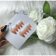Nailbox ombre design with charm, pretty nails, bridal nails