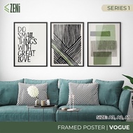 ZENi VOGUE Framed Poster | A3 A2 A1 Modern VOGUE Series Poster Frame | Wall Art & Wall Decor