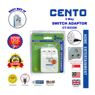 CENTO 3-WAY SWITCH ADAPTOR WITH NEON & SURGE PROTECTOR (S233N)