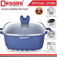 DESSINI ITALY 32CM Casserole Die Cast Aluminium Non Stick Pot Bowl Pan Cookware Tool with Cover Peri