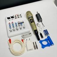 ( SIÊU PHẨM THU ÂM KARAOKE 2024 ) Bộ Combo Mixer E4 và Mic Q01 Thu Âm Livestream Karaoke Chính Hãng