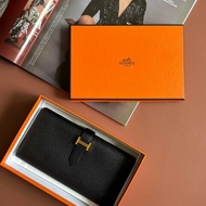 Y刻 ::HERMES:: 愛馬仕 Bearn Wallet 黑皮革H金釦長夾