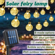 12m100LED lampu hiasan Solar String Lights Outdoor Light IP65Waterproof Christmas Garden Wedding Dec