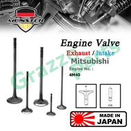 (4pc) Münster Engine Valve Exhaust (35.0mm) / Intake Inlet (41.0mm) for Mitsubishi Pajero V36 V46 2.