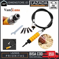 Satu Set Alat Ukir Kayu Dengan 5 Mata Pisau / Alat Ukir Kayu Multifungsi / Alat Bor Elektrik  / DIY 