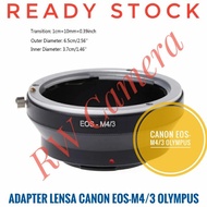 EOS-M4 Adapter/3 Canon EF Lens TO Olympus MFT M43 Micro Four Third Adapter M 4/3 Converter
