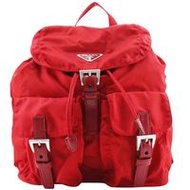 二手 Prada Vera Sport Daypack BZ6677，義大利製造，尼龍ROSSO，紅色，單肩/手提/兩用，帶腰帶扣，女款