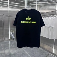 Alo's summer sports casual T-shirt Alo's cotton breathable letter printed shirt short sleeve