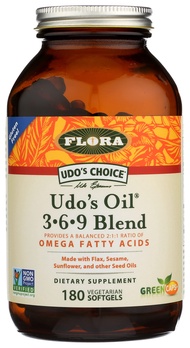 Udo's Choice, Omega 369 Oil Blend, Vegetarian Capsules, 180 Count,61582