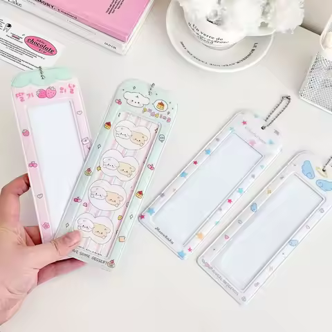 Ins Style Angel Strawberry Plain Korea Life4Cut Card Holder K-Pop Idol Photo Card Holder Card Binder