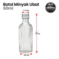 10pcs 60ml BOTOL MINYAK PANAS / MINYAK ANGIN / BOTOL KACA / BOTOL UBAT