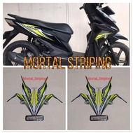 STICKER MOTOR STRIPING MOTOR LIST BODY MOTOR HONDA BEAT FI ESP ALL NEW 2019 HITAM CORAK HIJAU