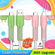 Pelindung Penutup Pengecas,  Aksesori Kabel Silikon, untuk iPhone dan Pengecas type C, Pelindung Kab
