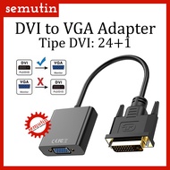 Converter DVI DVI-D 24+1 Male to VGA Female Adapter / Monitor HDTV Cable Konektor Connector Dual