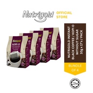 [Bundle of 4] NUTRIGOLD Instant Black Coffee  / Kopi O - Without Sugar (10g x 17 bags / Pack)