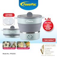 PowerPac Travel Jug, Travel Pot, Foldable Pot with Steamer (PPJ2025)