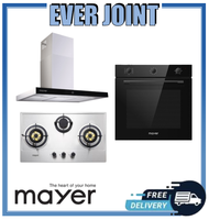 Mayer MMSS773HI / MMGH773HI [78cm] 3 Burner Gas Hob + Mayer MMCH407I [90cm] Chimney Hood + Mayer MMDO8R [60cm] Built-in Oven with Smoke Ventilation System Bundle Deal!!