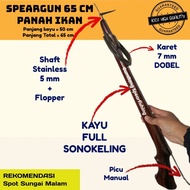 speargun spearfishing tombak panah ikan manual sungai malam 65 cm