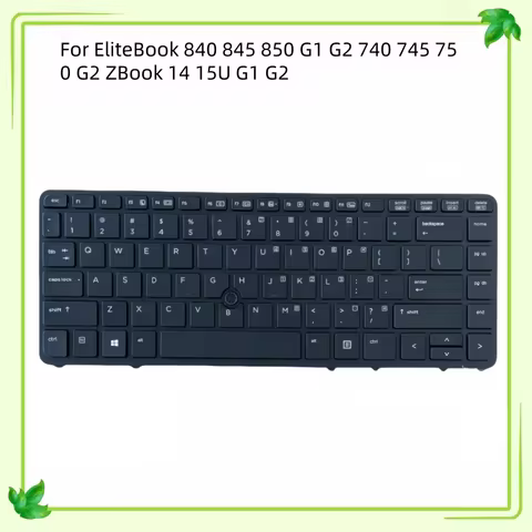 New US English Laptop Layout Keyboard For HP EliteBook 840 845 850 G1 G2 740 745 750 G2 ZBook 14 15U