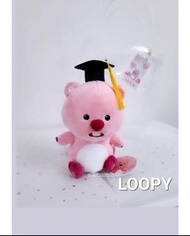 即日交收❣️ Loopy 畢業公仔 20cm 正品公仔‼️  loopy花束 loopy捲髮器 loopy公仔花束  loopy現貨  ZANMANG LOOPY 小海狸露比  正品‼️  幼稚園畢業