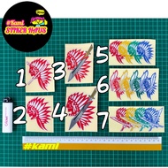 Apachee Pedang Chrome (Small/Big) Sticker Cutting Overlapping Reflective Apachee Daun Designs