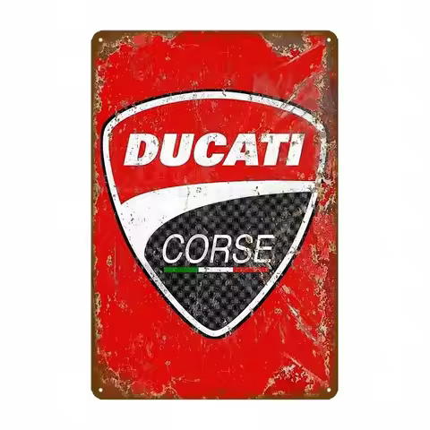 For Ducati Monster 950 Vintage Tin Motorcycle Store Bar Home Decorative Plaque Metal Plate Wall Deco