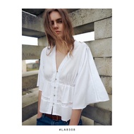 LA8308 - White Lace V Neck | Blouse