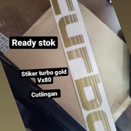 TURBO GOLD BODY STICKER IMITATION CUTTING LANDCRUISER 80 VX80
