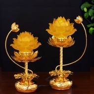 Colorful Crystal Lotus Lamp Buddha Lamp Lotus Lamp Changming Lamp Lotus Lamp Pair Worship Lamp Lotus