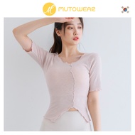 [Mutowear] Cover Up Pilates Yoga T-shirts Korean yoga pilates clothes