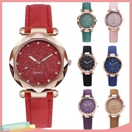 ﹉ Liluke Fashion Women Rhinestone Inlaid Faux Leather Strap Analog Quartz Wrist Watch