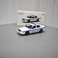596 1: 64 Ford Crown Ford Crown Victoria-Illinois Chicago Police Station Alloy Car Model