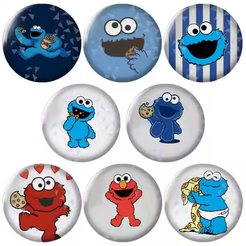 Cute Cartoon Cookie-e Monster Brooch Metal Decorative Brooch Pins for Backpack Clothes Jacket Access