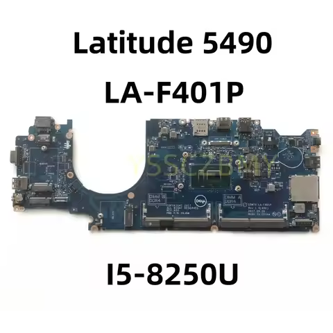 DDM70 LA-F401P For Dell latitude 5490 E5490 laptop motherboard CPU I5-8250U CN-0869T9 CN-0FTY9P 0FTY