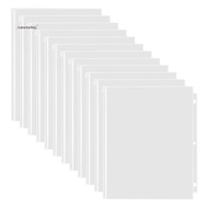 12Piece Binder Pouch Loose Leaf Filing Document Storage Bags 11.4In X 9.4In Binder Pockets for 3-Rin