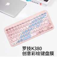 Cute Cartoon Printed Full-Coverage Silicone Keyboard Protector for Logitech K380/K480 Wireless Bluet
