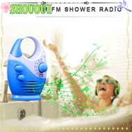 SHOUOUI AM/FM Radio, Music Radio Waterproof Shower Radio, High-quality Built-in Speaker Hanging Bathroom Radio Outdoors