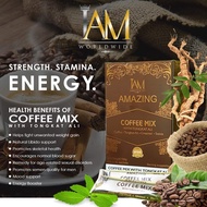 IAM WORLDWIDE Amazing Coffee Mix with Tongkat Ali For Men 15g 10 Sachets Natural Libido Support Hala