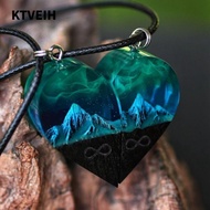 KTVEIH Guitar Pick Necklace, Retro Presents Resin Guitar Pick, Heart Necklace Resin Handmade Heart M