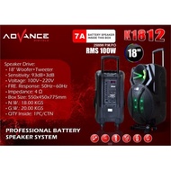 SPEAKER meeting portable ADVANCE K 1812 bluetooth 18inch ORIGINAL