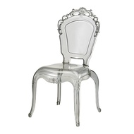 [COD]【In Stock】Acrylic Palace Chair,Back Armrest,Dining Chair,Household European Style Simple Designer,Ghost Stool,Crystal Transparent Chair