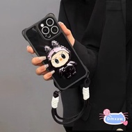 Labubu Mirror Holder Luxury Cover For Vivo Y21 Y21S Y21A Y21T Y21E Y21G Y17 Y15 Y13 Y12 Y11 Y3 Y3S T