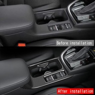 Car Carbon Fiber Center Console Water Cup Holder Decoration Cover Trim Stickers for -V Vezel 2021 2022