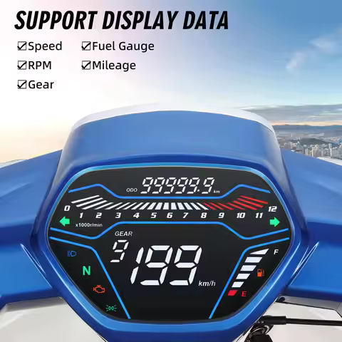 199Km Digital Motorcycle Speedometer LED Dashboard For EX5 Class1 CX DX Honda Wave100 CD110 Alpha Or