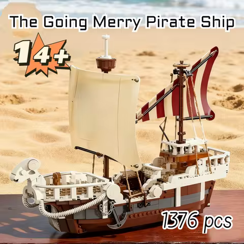 2026 75639 New Hot 1376PCS Adventure Ship Building Blocks Boat Sets Creative Assembly Bricks Toys Fo