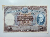 匯豐銀行1968年500元（光頭佬）一張中品（J330734）